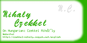 mihaly czekkel business card